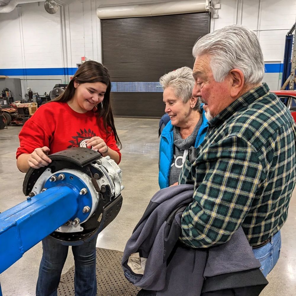 Diesel Student Showing Brakes