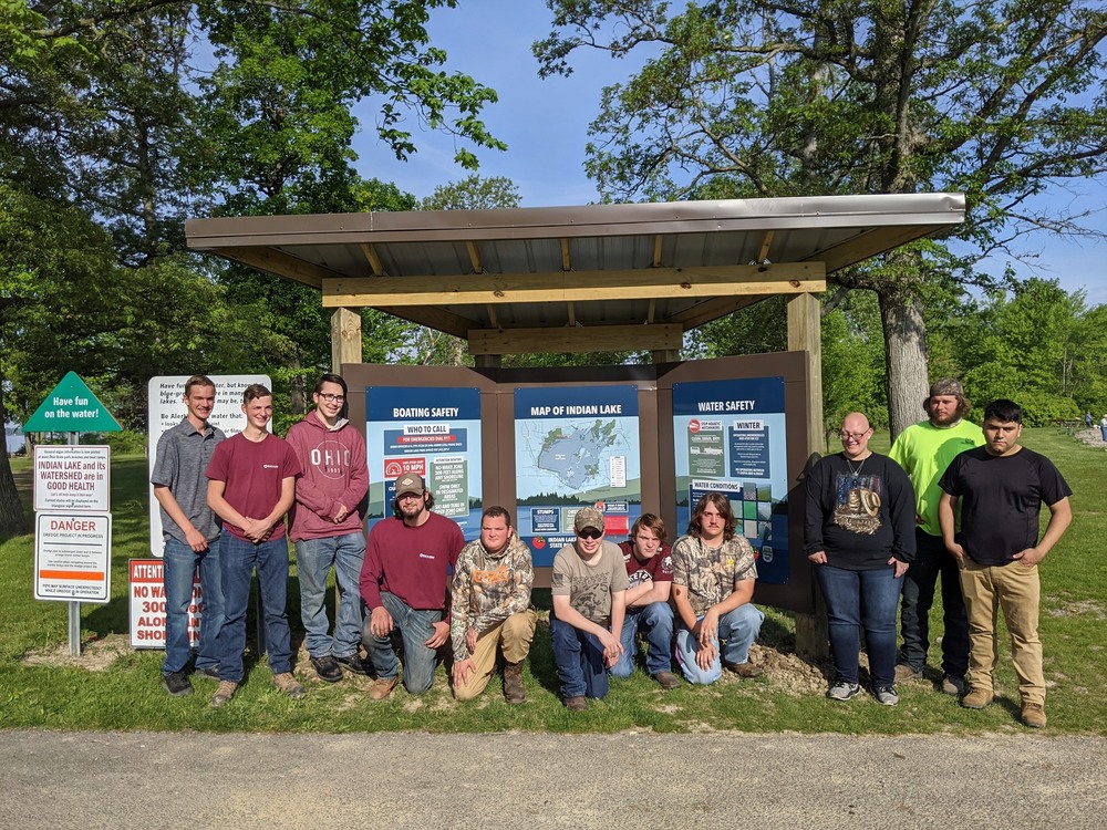 OHP Students Build and Install Information Kiosks at Indian Lake State Park